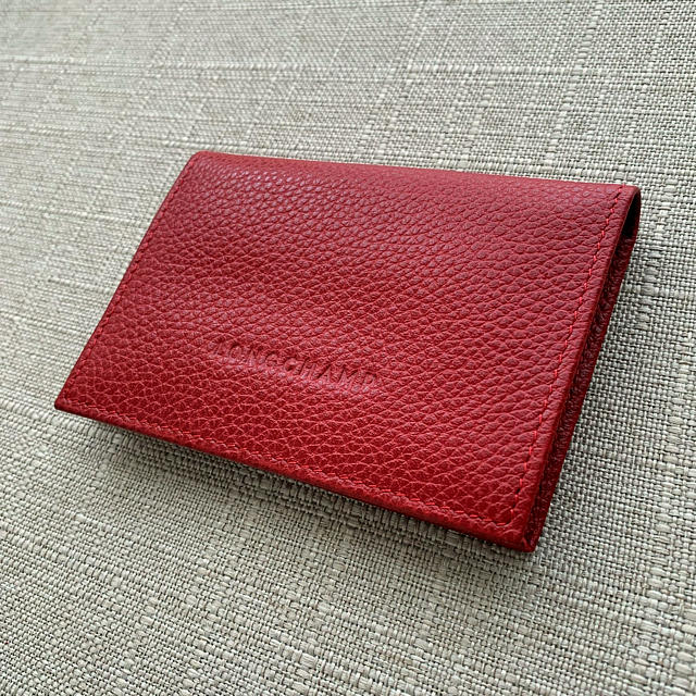 LONGCHAMP(ロンシャン)のロンシャン longchamp カードケース♡red 赤♡新品同様 レディースのファッション小物(名刺入れ/定期入れ)の商品写真