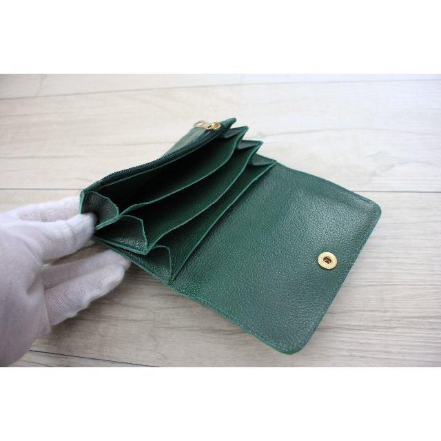 IL BISONTE(イルビゾンテ)のイルビゾンテ　二つ折り財布　【グリーン】新品 レディースのファッション小物(財布)の商品写真