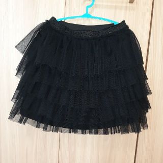 ザラ(ZARA)のZARA　フリルスカート　ブラック140(スカート)