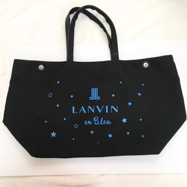 LANVIN en Bleu(ランバンオンブルー)の【LANVIN en Blue】 キャンバス トートバッグ ネイビー レディースのバッグ(トートバッグ)の商品写真