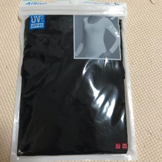 ユニクロ(UNIQLO)の新品★ユニクロ★エアリズムUVカットUネックT8分袖L(Tシャツ/カットソー(半袖/袖なし))