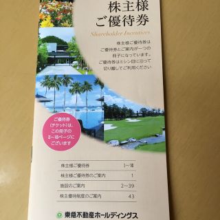 東急不動産ホールディングス株主優待券(宿泊券)