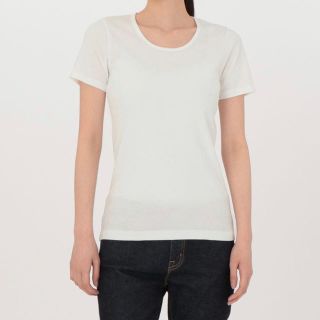 ムジルシリョウヒン(MUJI (無印良品))の【MUJI】クルーネック 半袖 Tシャツ オフ白(Tシャツ(半袖/袖なし))