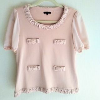 トゥービーシック(TO BE CHIC)のTO BE CHIC　半袖ニット(カットソー(半袖/袖なし))