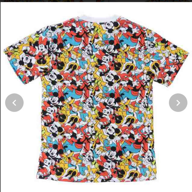 Disney(ディズニー)のミッキー&フレンズ キャラクター 総柄 ディズニー Tシャツ L レディースのトップス(Tシャツ(半袖/袖なし))の商品写真