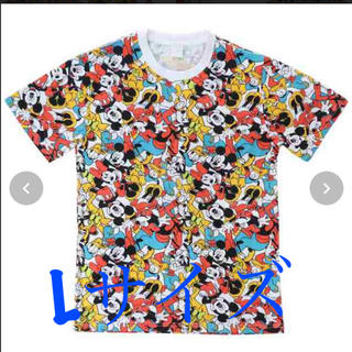 ディズニー(Disney)のミッキー&フレンズ キャラクター 総柄 ディズニー Tシャツ L(Tシャツ(半袖/袖なし))