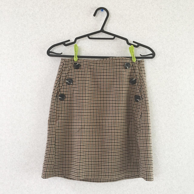 GU(ジーユー)のgu ミニスカート チェック ブラウン レディースのスカート(ミニスカート)の商品写真