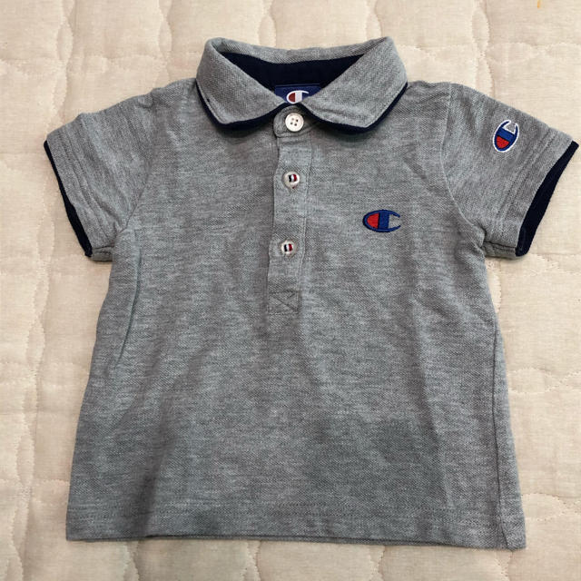 Champion(チャンピオン)のChampion チャンピオン　ベビー子供　ポロシャツ　グレー キッズ/ベビー/マタニティのベビー服(~85cm)(シャツ/カットソー)の商品写真