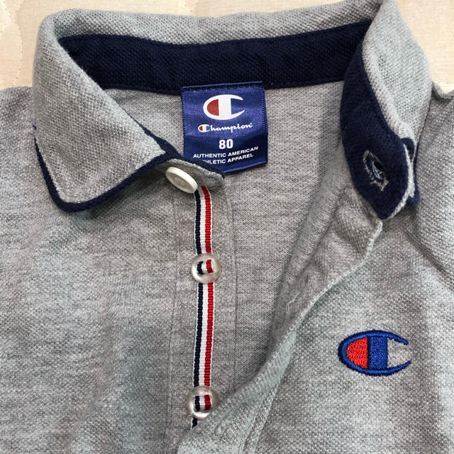 Champion(チャンピオン)のChampion チャンピオン　ベビー子供　ポロシャツ　グレー キッズ/ベビー/マタニティのベビー服(~85cm)(シャツ/カットソー)の商品写真