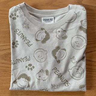 ピーナッツ(PEANUTS)のPEANUTS  5分袖　Tシャツ　ベージュ　スヌーピー (Tシャツ(半袖/袖なし))