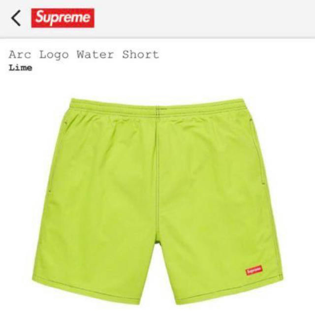 Supreme 20SS Arc Logo Water Short Lime M 【​限​定​販​売​】 51.0