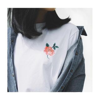 Sale! Tシャツ T−shirt ホワイトT 花柄プリント シャツ(Tシャツ(半袖/袖なし))