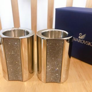 スワロフスキー(SWAROVSKI)の【新品未使用、正規品】スワロフスキー　キャンドルホルダー(キャンドル)