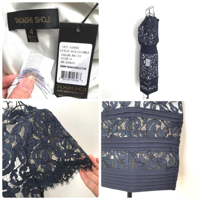 TADASHI SHOJI(タダシショウジ)の【新品✨】定価90,000円❤️タダシショウジ✨サイズ4✨総レースワンピース レディースのワンピース(ひざ丈ワンピース)の商品写真