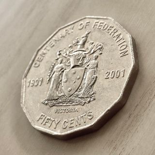 オーストラリア 2001 連邦 100周年 ⑨ 女神 と カンガルー 9287(貨幣)