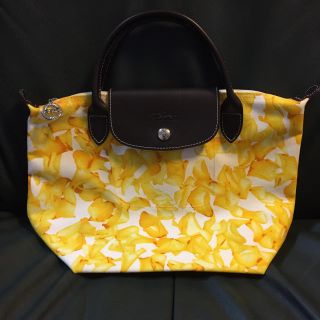 ロンシャン(LONGCHAMP)のロンシャン プリアージュ ハンドバッグ 花柄 フラワー 黄 イエロー (ハンドバッグ)