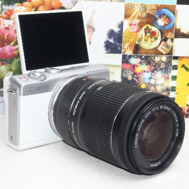 ❤️新品カメラバッグ&予備バッテリー付き❤️CANON EOS M100