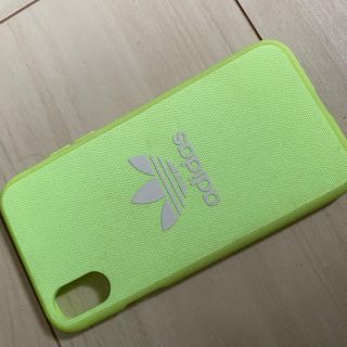 アディダス(adidas)のadidas 蛍光イエロー　iPhoneXケース(iPhoneケース)