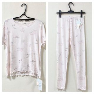 ♡新品 ジェラートピケ バスタイム柄Tシャツ&レギンスセット♡