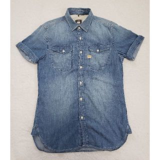 ジースター(G-STAR RAW)の【美品】ジースターロウ　半袖 デニムシャツ　G-STAR RAW　シャツ　メンズ(シャツ)