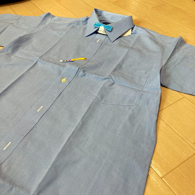 MARIO VALENTINO(マリオバレンチノ)のMARIO VALENTINO 水色チェック半袖シャツ♪ 37-78 メンズのトップス(Tシャツ/カットソー(半袖/袖なし))の商品写真