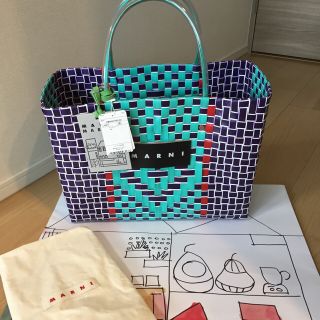 マルニ(Marni)のマルニ マルニフラワーカフェ ピクニックバッグ 正規品(かごバッグ/ストローバッグ)