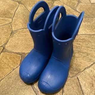 クロックス(crocs)の【クロックス J1（19.5cm)】ブルーのレインブーツ (長靴/レインシューズ)