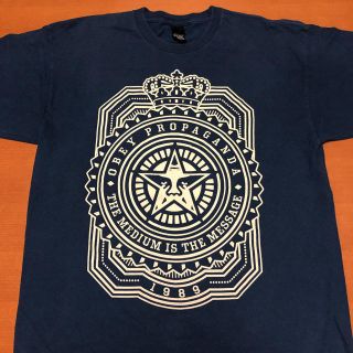 オベイ(OBEY)のオベイ　Tシャツ　メキシコ製　ビッグプリント　ビッグシルエット　L(Tシャツ/カットソー(半袖/袖なし))