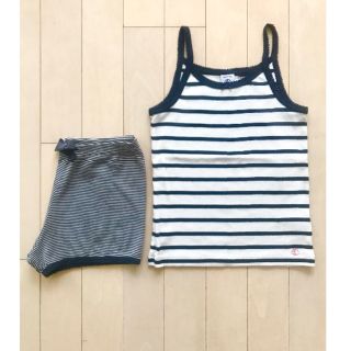 プチバトー(PETIT BATEAU)のPETIT BATEAU マリニエール キャミ&パンツ 2点SET パジャマ (パジャマ)