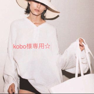 エンフォルド(ENFOLD)の【kobo様専用】ENFOLD☆ガーゼブラウス　36 ホワイト(シャツ/ブラウス(長袖/七分))