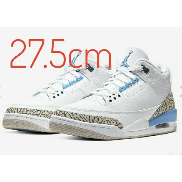 AIR Jordan 3 retro unc 27.5cm ジョーダン3