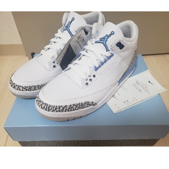 NIKE(ナイキ)のAIR Jordan 3 retro unc 27.5cm ジョーダン3 メンズの靴/シューズ(スニーカー)の商品写真