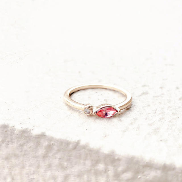 Ameri VINTAGE(アメリヴィンテージ)のpink ring*ピンクラブストーンダイヤモンドリング ハンドメイドのアクセサリー(リング)の商品写真