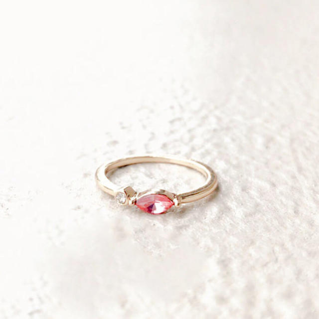 Ameri VINTAGE(アメリヴィンテージ)のpink ring*ピンクラブストーンダイヤモンドリング ハンドメイドのアクセサリー(リング)の商品写真