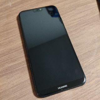 アンドロイド(ANDROID)の美品　HUAWEI P20LITE　ブラック　シムフリー(スマートフォン本体)