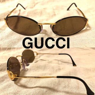 グッチ(Gucci)のGUCCI オーバル　サングラス　メタルフレーム　イタリア製　度入り(サングラス/メガネ)