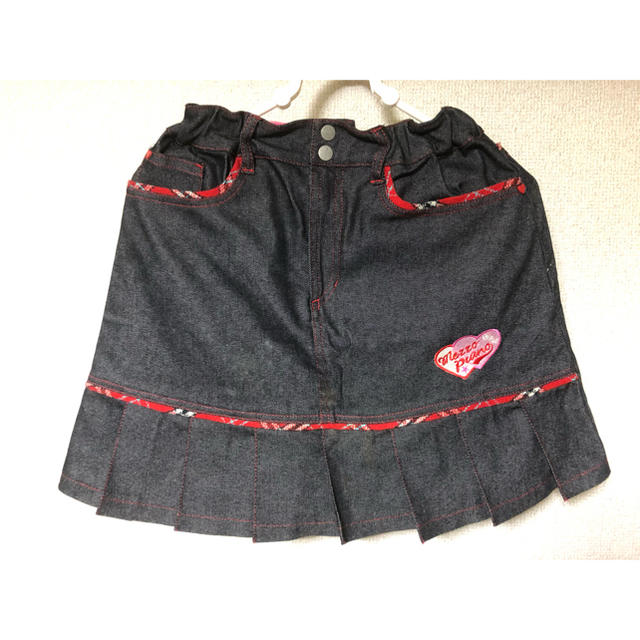 mezzo piano(メゾピアノ)のmezzo pianoデニムスカート　美品 キッズ/ベビー/マタニティのキッズ服女の子用(90cm~)(スカート)の商品写真