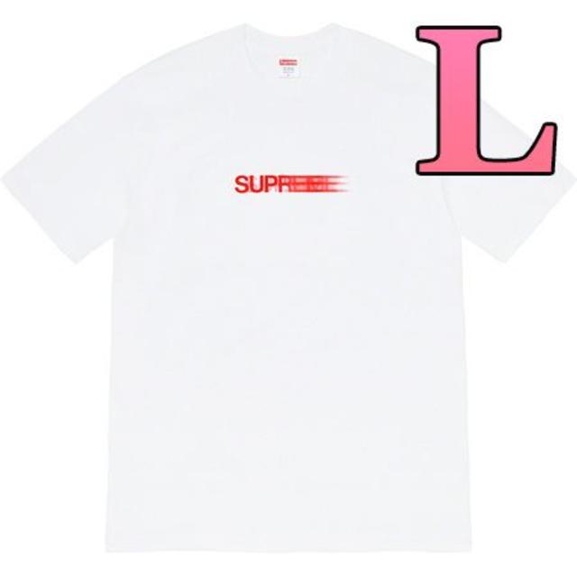 即納 L Supreme Motion Logo Tee white