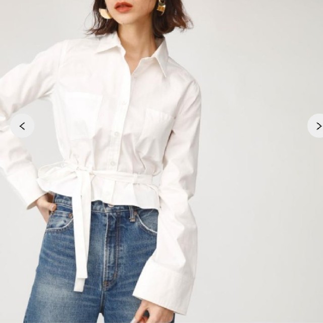 SLY(スライ)の◆ ◆Ⅵスライ BIG SLEEVE CROPPED シャツ レディースのトップス(シャツ/ブラウス(長袖/七分))の商品写真