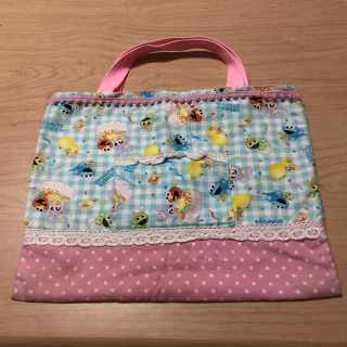 レッスンバッグ♡セサミストリート♡ハンドメイド♡中古(外出用品)