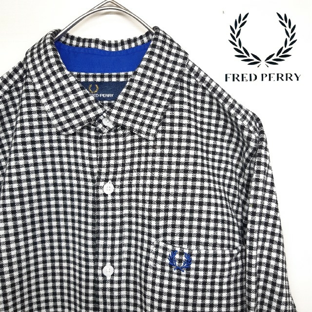 FRED PERRY(フレッドペリー)の【美品】 FRED PERRY フレッドペリー  長袖 シャツ ギンガム S メンズのトップス(シャツ)の商品写真