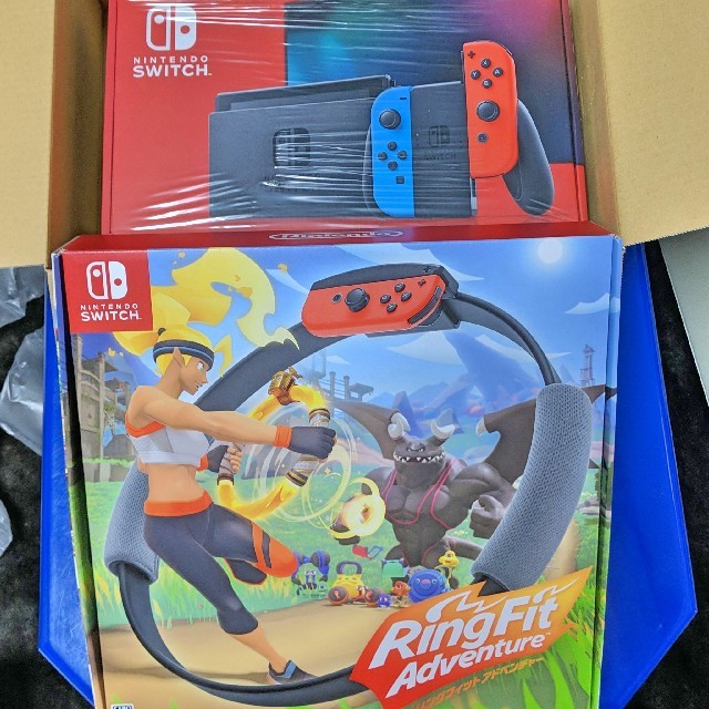 逆輸入 Switch Nintendo - Switch Nintendo ネオン セット リングフィットアドベンチャー 家庭用ゲーム機本体