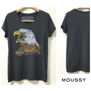 マウジー(moussy)の連休セール❣️マウジー　▷ イーグルTシャツ　ヴィンテージ風　鷲　グレー(Tシャツ(半袖/袖なし))