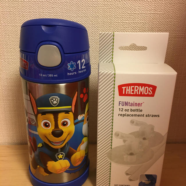 THERMOS(サーモス)の替えストロー1箱つき❣️サーモス　ストローボトル　ストローマグ　パウパトロール キッズ/ベビー/マタニティの授乳/お食事用品(水筒)の商品写真