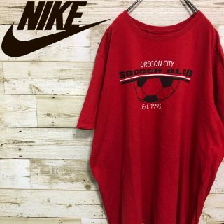 ナイキ(NIKE)のナイキ(NIKE)☆バックプリント SOCCER Tシャツ レッド(Tシャツ/カットソー(半袖/袖なし))