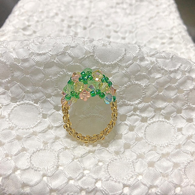 ハンドメイド✨ビーズリング💍 ハンドメイドのアクセサリー(リング)の商品写真