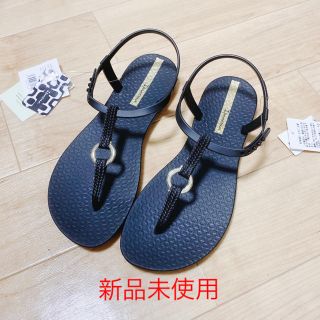 ハワイアナス(havaianas)の☆掲載8/1迄☆  ipanema イパネマ サンダル　黒　23cm(サンダル)