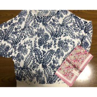 ローラアシュレイ(LAURA ASHLEY)の「そら様専用」ローラアシュレイのサマーセーター&花柄ハンカチ(ニット/セーター)