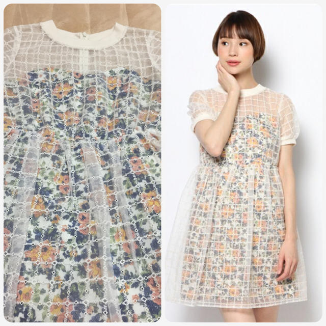 JILL by JILLSTUART(ジルバイジルスチュアート)のジルスチュアート オーガンジー ワンピ レディースのワンピース(ミニワンピース)の商品写真