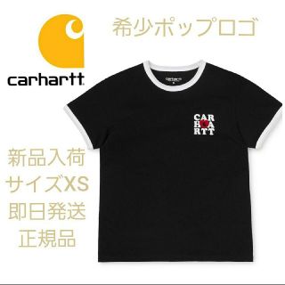 カーハート(carhartt)の【新品】Carharttレディース　ポップロゴ　Tシャツ　ブラック　XS(Tシャツ(半袖/袖なし))